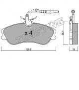 Комплект тормозных колодок TRUSTING 226.0 Комплект тормозных колодок TRUSTING 226.0