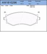 Комплект тормозных колодок AYWIPARTS AW1810296 Комплект тормозных колодок AYWIPARTS AW1810296