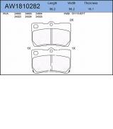 Комплект тормозных колодок AYWIPARTS AW1810282 Комплект тормозных колодок AYWIPARTS AW1810282