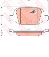 Комплект тормозных колодок TRW GDB1384 Комплект тормозных колодок TRW GDB1384