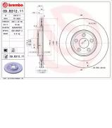 Тормозной диск BREMBO 09.B312.11 Тормозной диск BREMBO 09.B312.11