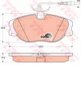 Комплект тормозных колодок TRW GDB1148 Комплект тормозных колодок TRW GDB1148