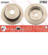 Тормозной диск TRW DF6691 Тормозной диск TRW DF6691
