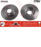 Тормозной диск TRW DF4036 Тормозной диск TRW DF4036