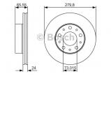 Тормозной диск BOSCH 0 986 479 S70 Тормозной диск BOSCH 0 986 479 S70