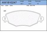 Комплект тормозных колодок AYWIPARTS AW1810247 Комплект тормозных колодок AYWIPARTS AW1810247