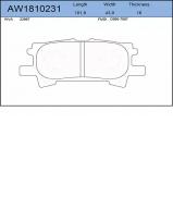 Комплект тормозных колодок AYWIPARTS AW1810231 Комплект тормозных колодок AYWIPARTS AW1810231