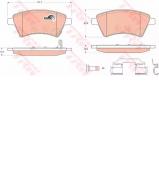 Комплект тормозных колодок TRW GDB1673 Комплект тормозных колодок TRW GDB1673