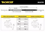 Газовая пружина MONROE ML6195 Газовая пружина MONROE ML6195