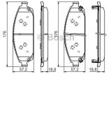 Комплект тормозных колодок BOSCH 0 986 494 370 Комплект тормозных колодок BOSCH 0 986 494 370