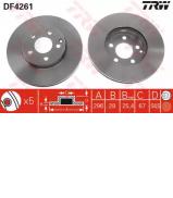 Тормозной диск TRW DF4261 Тормозной диск TRW DF4261