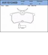 Комплект тормозных колодок AYWIPARTS AW1810469 Комплект тормозных колодок AYWIPARTS AW1810469