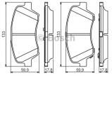 Комплект тормозных колодок BOSCH 0 986 495 343