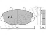 Комплект тормозных колодок METELLI 22-0195-0 Комплект тормозных колодок METELLI 22-0195-0