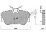 Комплект тормозных колодок TRUSTING 355.0 Комплект тормозных колодок TRUSTING 355.0