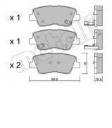 Комплект тормозных колодок METELLI 22-0886-0 Комплект тормозных колодок METELLI 22-0886-0