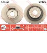 Тормозной диск TRW DF6598 Тормозной диск TRW DF6598