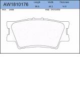 Комплект тормозных колодок AYWIPARTS AW1810176 Комплект тормозных колодок AYWIPARTS AW1810176