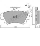 Комплект тормозных колодок TRUSTING 295.0 Комплект тормозных колодок TRUSTING 295.0