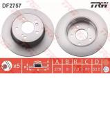 Тормозной диск TRW DF2757 Тормозной диск TRW DF2757