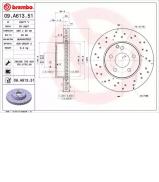 Тормозной диск BREMBO 09.A613.51 Тормозной диск BREMBO 09.A613.51
