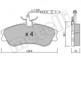 Комплект тормозных колодок METELLI 22-0217-0 Комплект тормозных колодок METELLI 22-0217-0