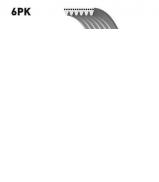 Ремень GATES 6PK1053 Ремень GATES 6PK1053