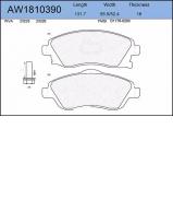 Комплект тормозных колодок AYWIPARTS AW1810390 Комплект тормозных колодок AYWIPARTS AW1810390