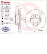Тормозной диск BREMBO 09.5579.21