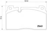 Комплект тормозных колодок BREMBO P 85 122 Комплект тормозных колодок BREMBO P 85 122