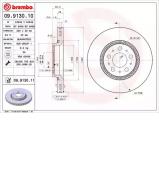 Тормозной диск BREMBO 09.9130.11 Тормозной диск BREMBO 09.9130.11