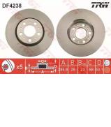 Тормозной диск TRW DF4238 Тормозной диск TRW DF4238