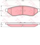 Комплект тормозных колодок TRW GDB3346 Комплект тормозных колодок TRW GDB3346