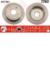 Тормозной диск TRW DF7381 Тормозной диск TRW DF7381