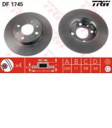 Тормозной диск TRW DF1745 Тормозной диск TRW DF1745