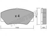 Комплект тормозных колодок TRUSTING 058.0 Комплект тормозных колодок TRUSTING 058.0