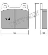 Комплект тормозных колодок TRUSTING 080.0 Комплект тормозных колодок TRUSTING 080.0