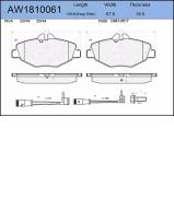 Комплект тормозных колодок AYWIPARTS AW1810061 Комплект тормозных колодок AYWIPARTS AW1810061