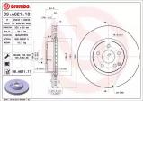 Тормозной диск BREMBO 09.A621.11 Тормозной диск BREMBO 09.A621.11