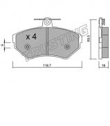 Комплект тормозных колодок TRUSTING 224.1 Комплект тормозных колодок TRUSTING 224.1