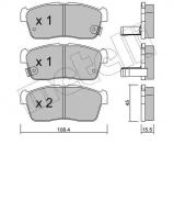 Комплект тормозных колодок METELLI 22-0415-0 Комплект тормозных колодок METELLI 22-0415-0