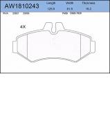Комплект тормозных колодок AYWIPARTS AW1810243 Комплект тормозных колодок AYWIPARTS AW1810243