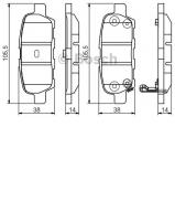 Комплект тормозных колодок BOSCH 0 986 495 089 Комплект тормозных колодок BOSCH 0 986 495 089