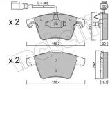 Комплект тормозных колодок METELLI 22-0552-2 Комплект тормозных колодок METELLI 22-0552-2