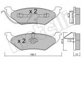 Комплект тормозных колодок METELLI 22-0624-0 Комплект тормозных колодок METELLI 22-0624-0