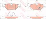Комплект тормозных колодок TRW GDB1626 Комплект тормозных колодок TRW GDB1626