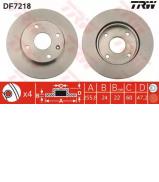 Тормозной диск TRW DF7218 Тормозной диск TRW DF7218