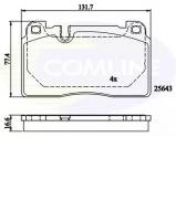 Комплект тормозных колодок COMLINE CBP02302 Комплект тормозных колодок COMLINE CBP02302