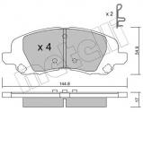 Комплект тормозных колодок METELLI 22-0861-0 Комплект тормозных колодок METELLI 22-0861-0