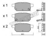 Комплект тормозных колодок TRUSTING 933.0 Комплект тормозных колодок TRUSTING 933.0